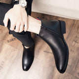 Classy Designers Red Color Ankle Boots Comfortable High Top Wedding Dress Shoes Men Genuine Leather Boots