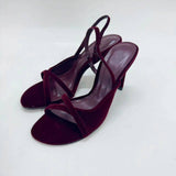 French Retro High-End Heeled Sandals for Women - Toe-Post Style, Stiletto Heel, Fashionable Open-Toe Slippers