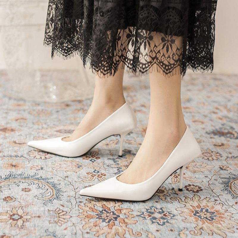 Luxury Designer Mules Style Pointed Cover Toe High Slipper Women Heels 2025