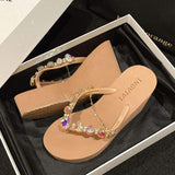 Sandalias De Mujer Fashion Diamond Thick Sole Female Flip-flops Women's Summer Platform Sandals