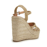 Sandales Compensees European Fashion Peep Toe Trendy T Strap High Heel Shoes Women Platform Wedge Palm Sandals