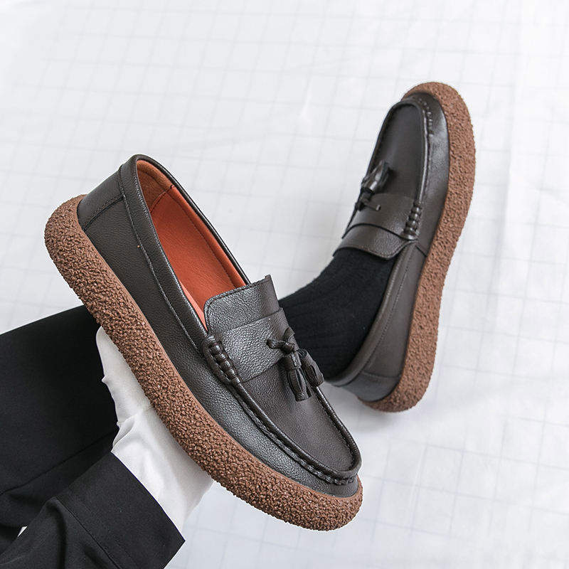 Classic Latest Design Cowhide Dress Shoes Good Quality Durable Casual Leather Loafer Shoes for Men