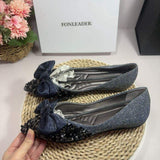 Fashion Low Heel Loafers Women Pointed Toe Pumps Elegant Flat Dress Shoes for Ladies
