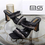 Sandalias Feminina Casual Female Shoes 2024 Fashionable Block Heels for Ladies