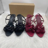 Sandales a Talons Hauts Sensuelles Feminines Women's Heel Pumps Elegant Lady Sexy Sandals