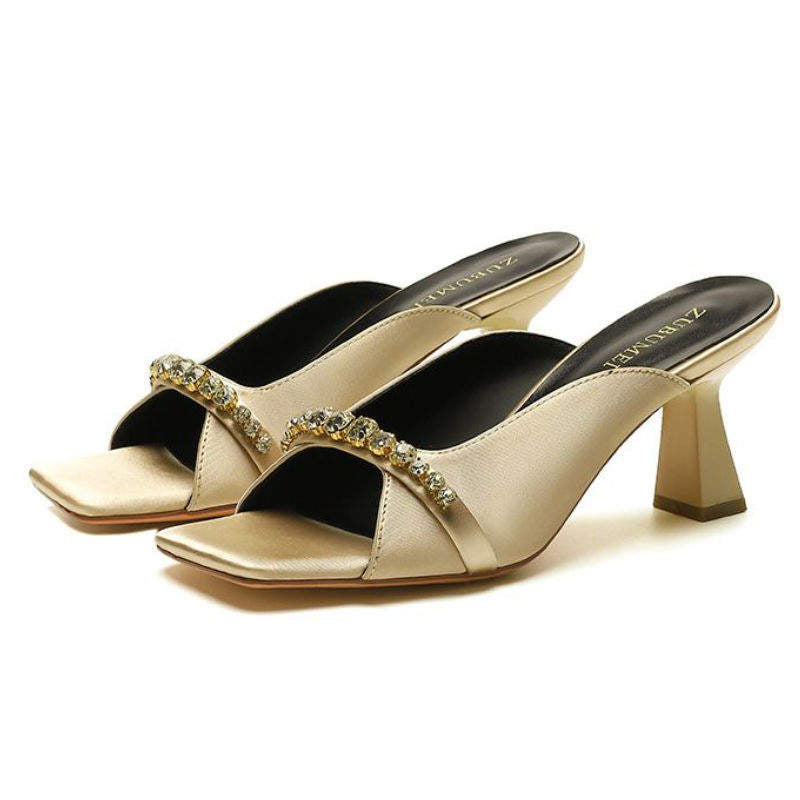 Peep Toe Escarpins Femme Designer Summer New Shoes 5CM Low Heels for Ladies