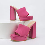 Candy Colorful Plataformas De Mujer Open Toe Sexy Summer Women's Sandal Chunky Platform Heels