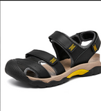 Best Grade Pure Full Grain Leather Material Durable Structure Comfortable Summer Genuine Leather Sandals for Men