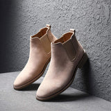 Top Quality Genuine Cowhide Leather Chelsea Boots Classic Design Men Dress Shoes