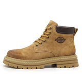 Original Quality Waterproof Classic Tooling Boots Yellow Winter Genuine Real Leather Work Boots for Men