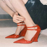 Trendy Sandalias Con Tacon Strap Sandals Ladies Wedge Heels for Women