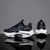 Mens Hollow Out Running Shoes Tie Dye Cushioning Road Jogging Sneakers Breathable Lightweight Athletic Walking Sports Footwear