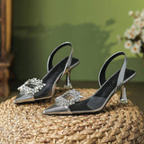 Sandal Vendor Nude Trendy Zapatos De Tacon Altos Slides Sexy Perspex Mules Clear Heels for Women
