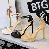 Sandalias Con Tacon Open Toe Thin Stiletto 2025 Women Shoes Platform Heels