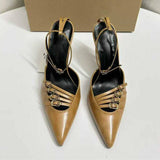 Pointed Toe Buckle Strap+Ankle Strap Durable Quality Women High Heel Shoes Classic Sexy Ladies Heeled Sandals