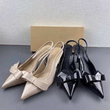 Chaussure Femme Talon Bow New Fashion Slip on Fashion Sexy Mules Shoes Stiletto Heels for Ladies