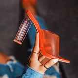 Chaussure Femme Transparente US Sizes Nude Female Clear Perspex 2025 Heels for Women and Ladies