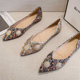 Retro Hot Selling Pantufla Loafer Slippers Luxury Diamond Rhinestone Ladies Pumps Flat Shoes