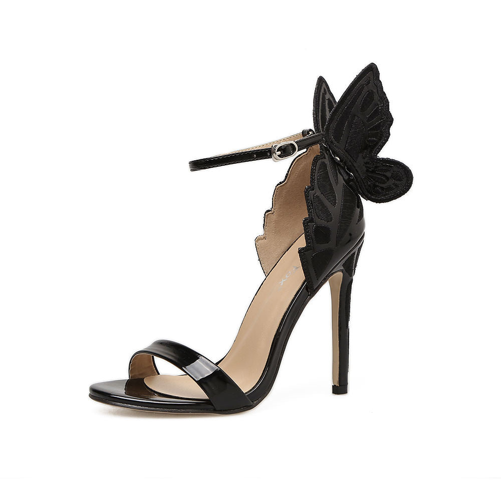 2025 New Fashion Outdoor Cute Fancy Female Shoes Stilettos Butterfly Heels