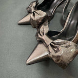 New Style Chaussures Escarpins Square Closed Toe Pumps Classic Shoes 2023 Ladies Heels with Bow