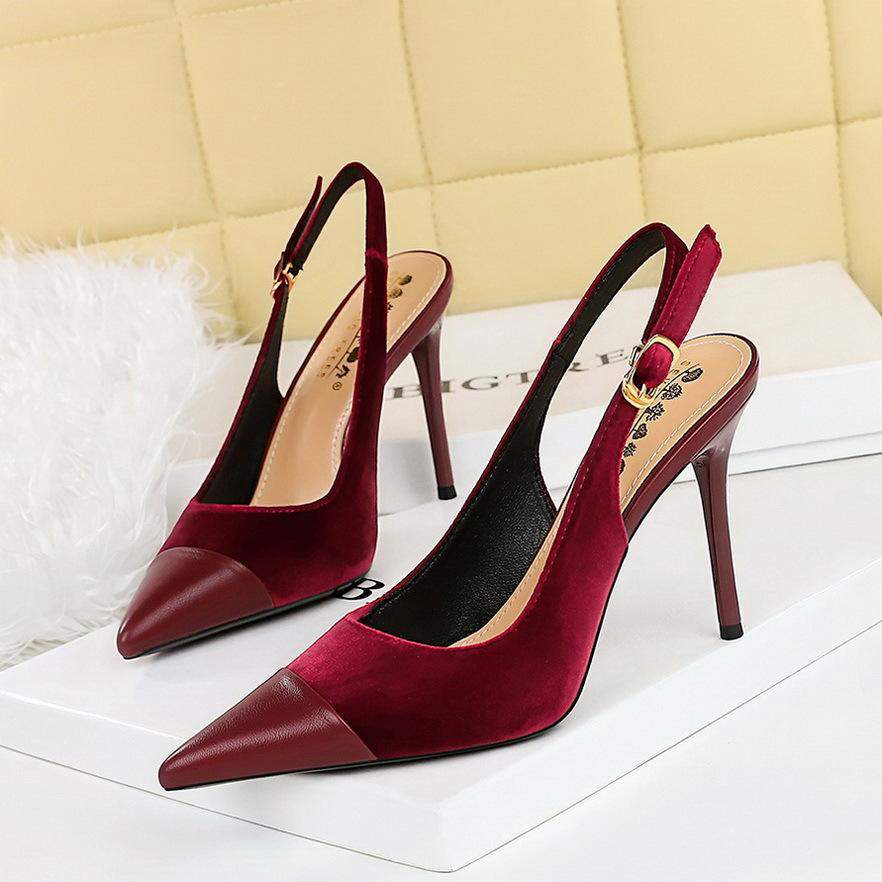 Large Size 43 Scarpe Da Donna Eleganti Pointed Toe Slingback Ladies Stiletto Heels