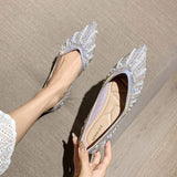 Hot Selling Rhinestone Luxury Pearl Slip on Loafers Office Lady Moccasins Sepatu Flat Shoes for Women