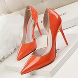 Tacones De Mujer Altos Sexy Stylish Patent Leather Reflective High Stiletto Heels for Ladies Wedding Shoes