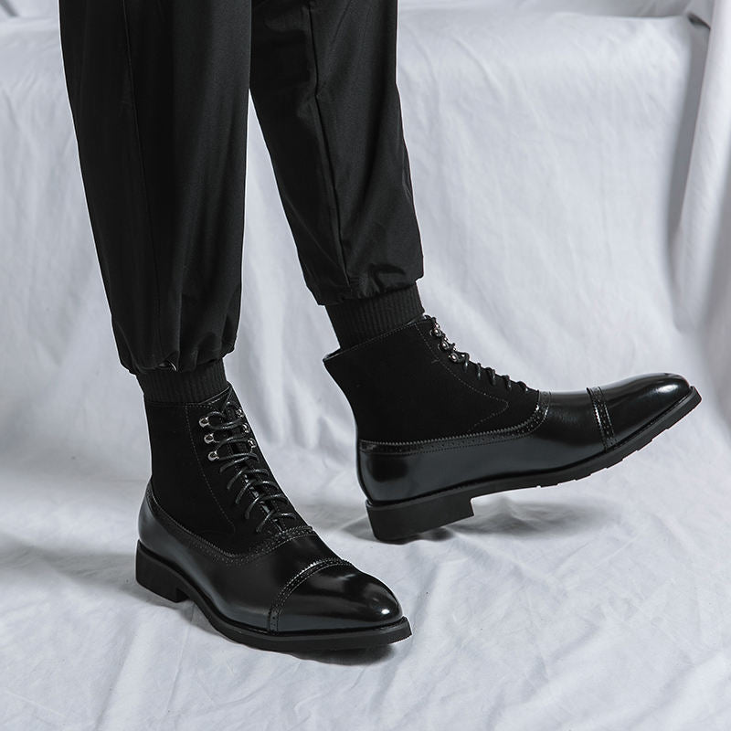Classic Design Fashion Point Toe Hard Wearing Thin Looking Dress Shoes Men Boots