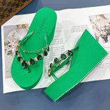 Sandalias De Mujer Fashion Diamond Thick Sole Female Flip-flops Women's Summer Platform Sandals