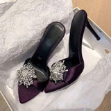 Trendy Shiny Gold Summer Fashion Slipper Open Toe Gold Fashion Heels for Women