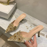 Sandalias Altas Elegantes Escarpins Talons Haut Slippers Mules Kitten New Heels