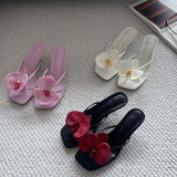 Sapato De Salto Slipper Summer Flower Sexy 2025 Women Shoes Sandal High Heel