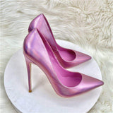 Sandalias Pointed Toe Design New Trendy Pink Heels for Women