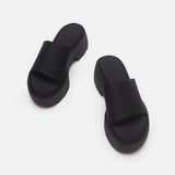 Sandalias De Paja Hot Selling Trending Comfortable Black 2025 Chunky Fashion Platform Sandals