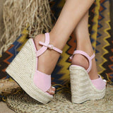 Comfortable Sexy Ladies Big Feet Platform Wedge Sandals for Female