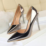 Sepatu Wanita Berhak Chinese Wholesale High Quality Sexy Stiletto Shoes Sliver Heels for Women