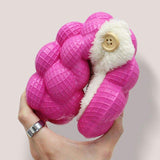 Babouche Woman Removable Lining Pantuflas Unisex Outdoor Indoor Trendy Bubble Winter Home Warm Slides Faux Fur Slippers