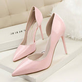 Tacones De Mujer Altos Sexy Stylish Patent Leather Reflective High Stiletto Heels for Ladies Wedding Shoes