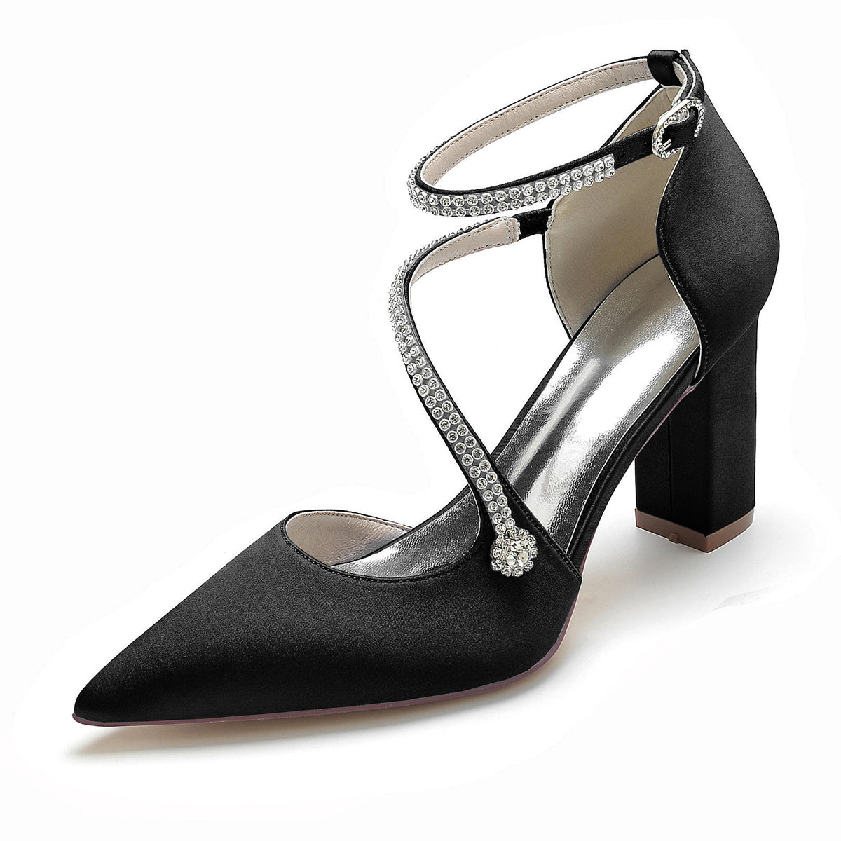 Chunky Luxury Shoes Stilettos Sexy Ladies White Wedding Heels for Bride