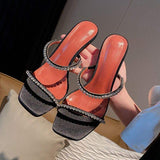 Dropshipping 2025 Sandalias De Salto Alto 1 Pair Kitten Shoes Slippers Women Heels for Ladies Sandals