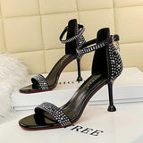 Sandales Au Talons Femmes Latest Design Shoes Vendor Retro Fashion Custom Logo Sandal 2025 Women Heels