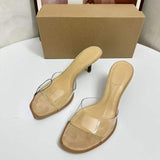 New Arrival Clear Color Metal Fashion Sandals Sexy Women High Heel Shoes