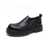 Latest Design Low Cut Thick Sole Good Looking Durable Brogue Dress Shoes+Slip on Fancy Men Formal Wedding Shoes