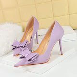 Escarpins Femme Big Bow Designer Ladies Sexy Pumps Women High Heels Shoes 2025