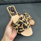 Summer New Arrival Women's Non-Slip Flat Slippers - Leopard Print Casual Open-Toe Ladies Home Slippers