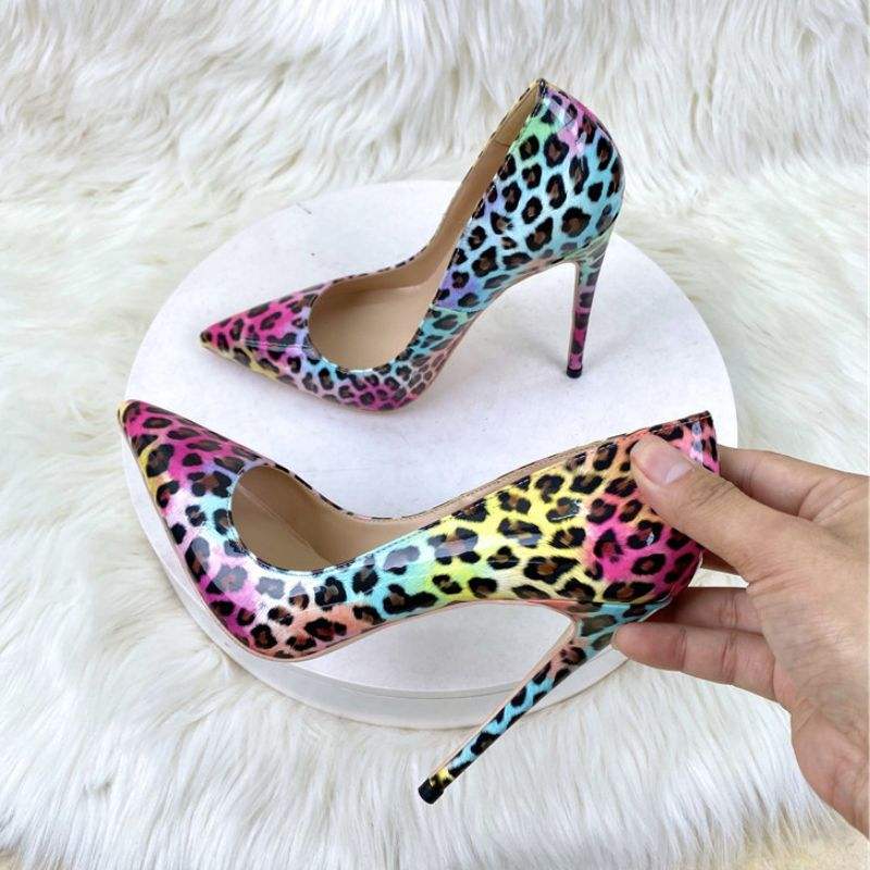 Colorful Leopard Plus Size Chaussures Talon New Fashion Stilettos High Heel Women's Pumps for Ladies