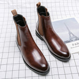 Size 38-46 High Top Ankle Boots Fashion Design Classy Durable Other Chelsea Boots for Men