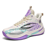 Mens Professional Basketball Shoes High Top Athletic Sneakers Leopard Print Cushioning Breathable Training Sports Court Footwear