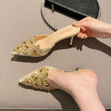 Sandalias Altas Elegantes Escarpins Talons Haut Slippers Mules Kitten New Heels