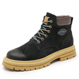 Original Quality Waterproof Classic Tooling Boots Yellow Winter Genuine Real Leather Work Boots for Men